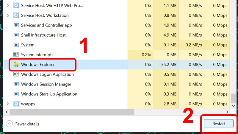 Start Menu không mở được 2