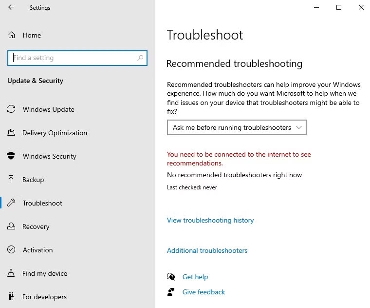 su dung troubleshooter