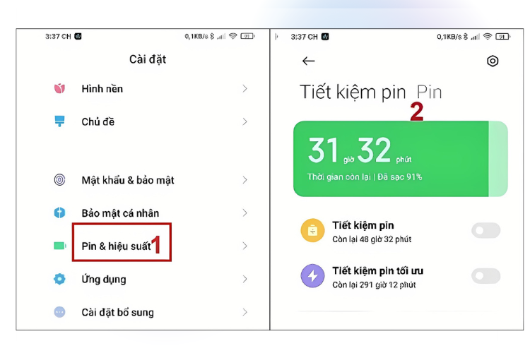 kiểm tra số lần sạc Xiaomi 3