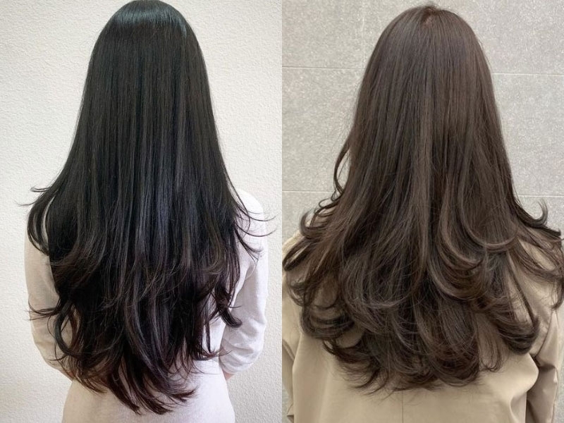 Kiểu tóc chiếc lá hình 4