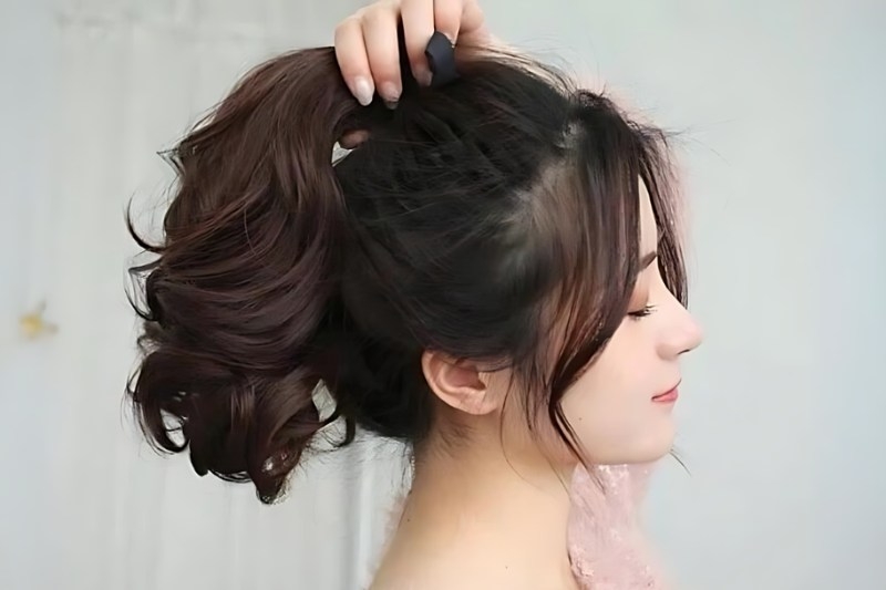 Kiểu tóc ngang bầu ảnh 11