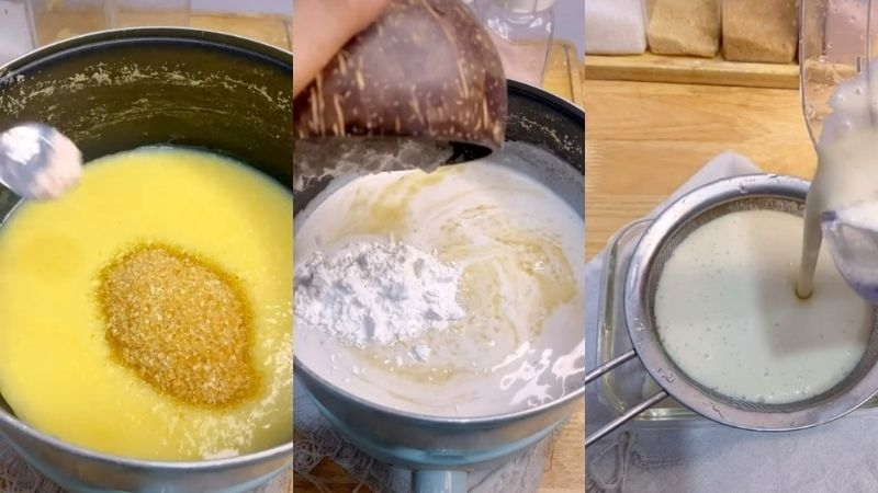 làm bánh da lợn bằng bột năng ảnh 9