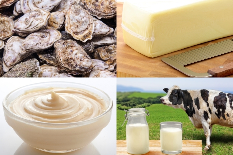 Nguyên liệu làm món hàu nướng phô mai bằng nồi chiên không dầu