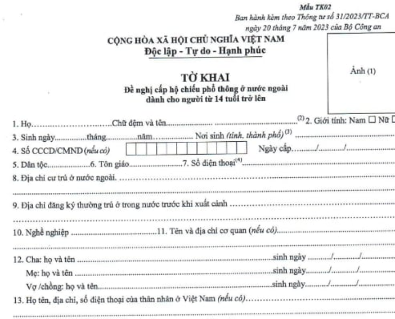 Làm hộ chiếu cần những gì 3
