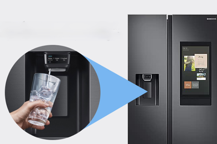 lắp đặt vòi lấy nước của tủ lạnh side by side samsung hình 8
