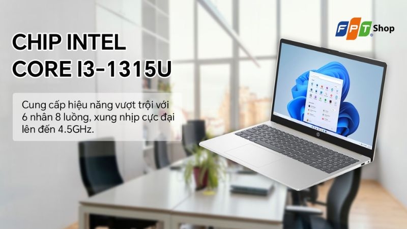 Top 7 laptop sinh viên dưới 15 triệu 2026 - Laptop HP 15-fd0305TU i3-1315U