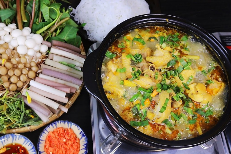 cách làm lẩu gà nấu mẻ (ảnh 7)