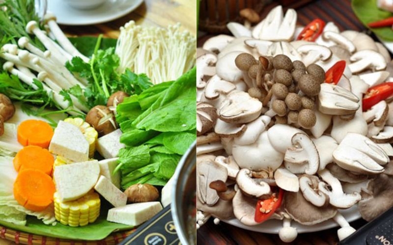 Sơ chế nguyên liệu lẩu thái chay