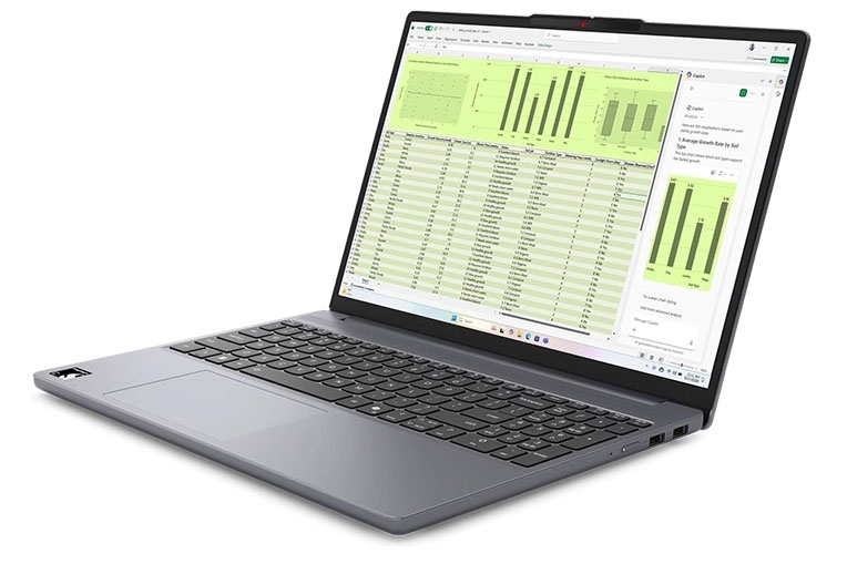 Lenovo IdeaPad Slim 3x 15Q7X11 trang bị màn hình IPS, hiển thị màu sắc ổn định.
