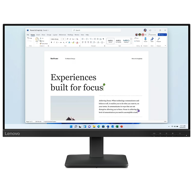 Màn Hình Lenovo L24 - 4E/23.8 Inch/Fhd(1920X1080)/Ips 100Hz