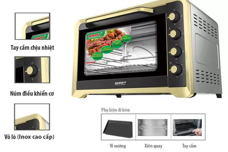 lò nướng sanaky 120l 4