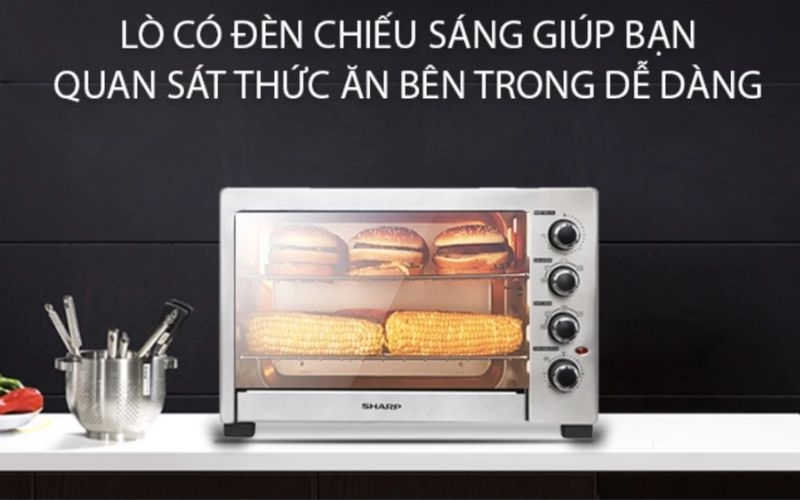 Lò nướng Sharp được trang bị nhiều tiện ích thông minh