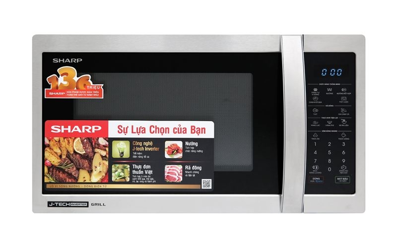 Lò vi sóng Inverter giá rẻ tiết kiệm điện Sharp R-G52XVN-ST