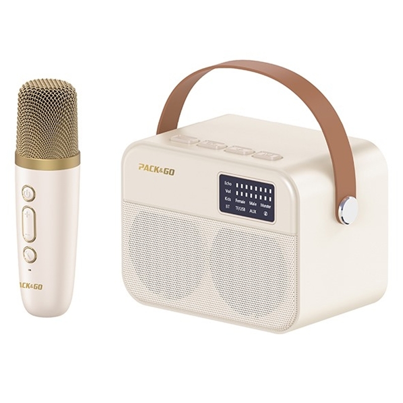 Loa Bluetooth Karaoke mini PACK&GO KMS01 + Mic không dây