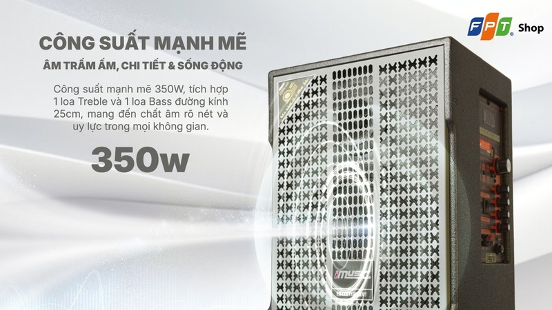 Âm thanh mạnh mẽ, sống động với công suất lớn
