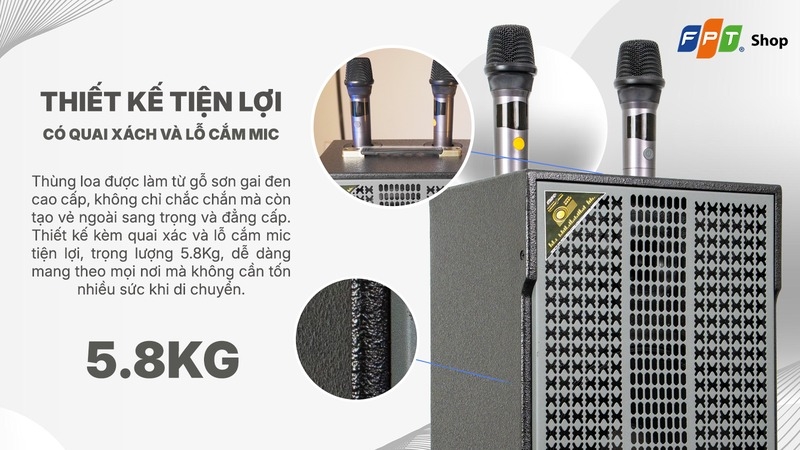 Thiết kế chắc chắn với quai xách tiện lợi