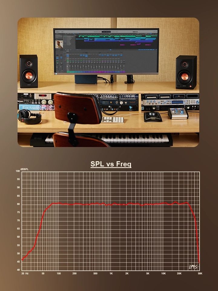 Loa vi tính Bluetooth 2.0 Edifier MR4 MKII sở hữu đáp tuyến tần số rộng và phẳng từ 50 Hz đến 40 kHz