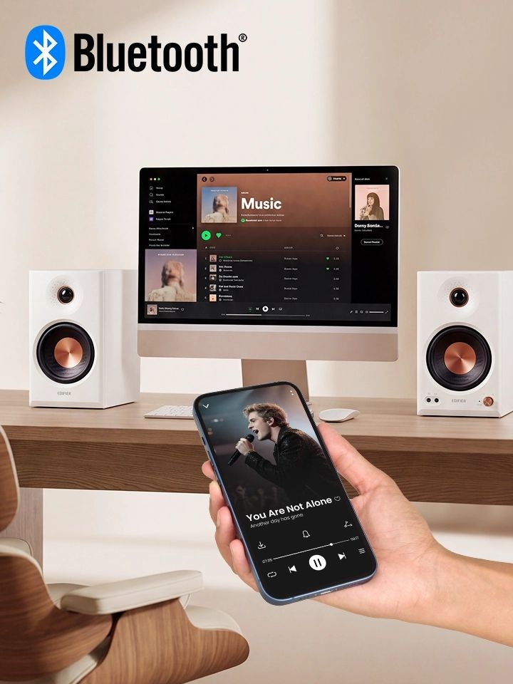 Loa vi tính Bluetooth 2.0 Edifier MR4 MKII phục vụ nhu cầu phát âm thanh không dây với đường truyền ổn định
