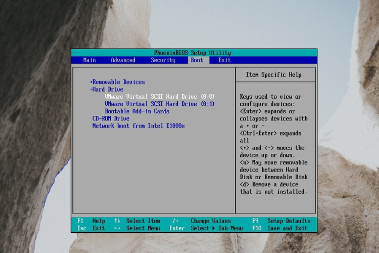 lỗi boot device not found HP Win 11 4