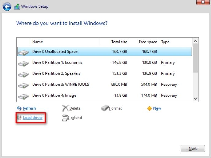 Lỗi cài Win 11 không thấy ổ cứng hình 5