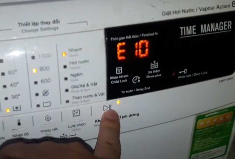 Lỗi E10 máy giặt Midea là lỗi người dùng thường gặp phải.