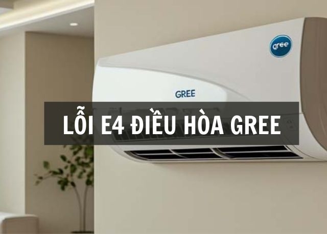 Lỗi E4 điều hòa Gree là gì? Tìm hiểu nguyên nhân và cách khắc phục hiệu quả