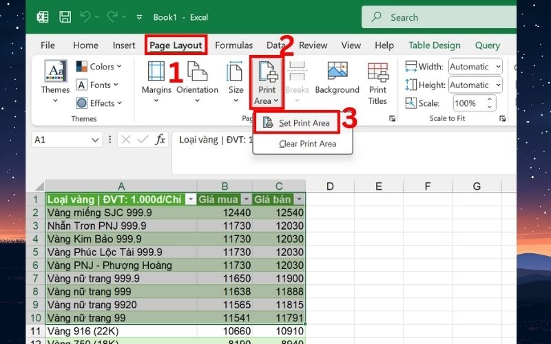 lỗi Excel bị thu nhỏ khi in hình 8