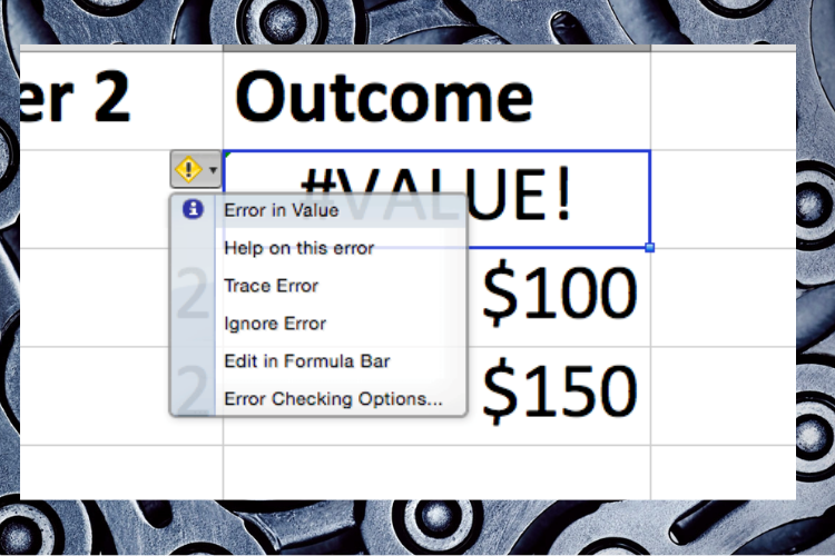 lỗi excel thường gặp 1