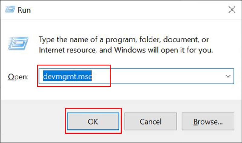 Mở Device Manager trên Windows 10