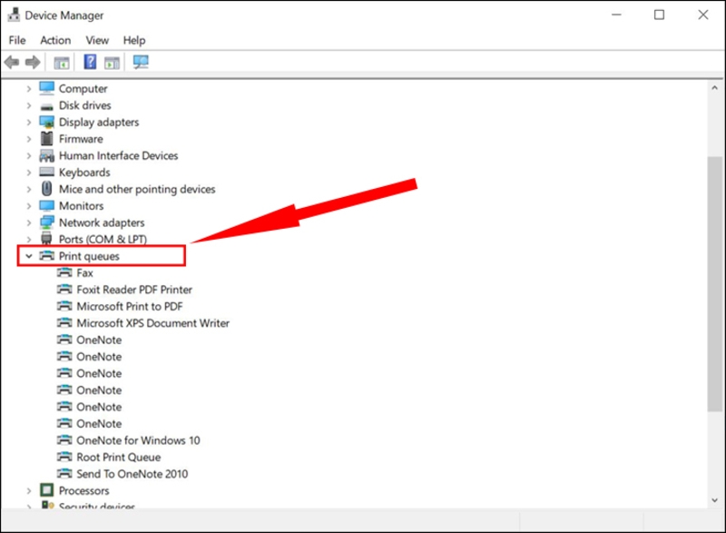 Kiểm tra Driver máy in trong Device Manager