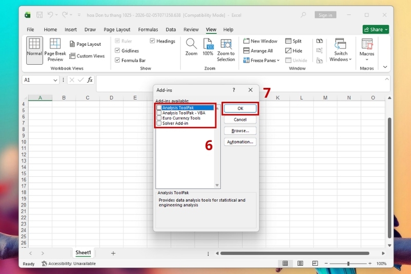 Sửa lỗi mở file Excel không hiện dữ liệu ảnh 5