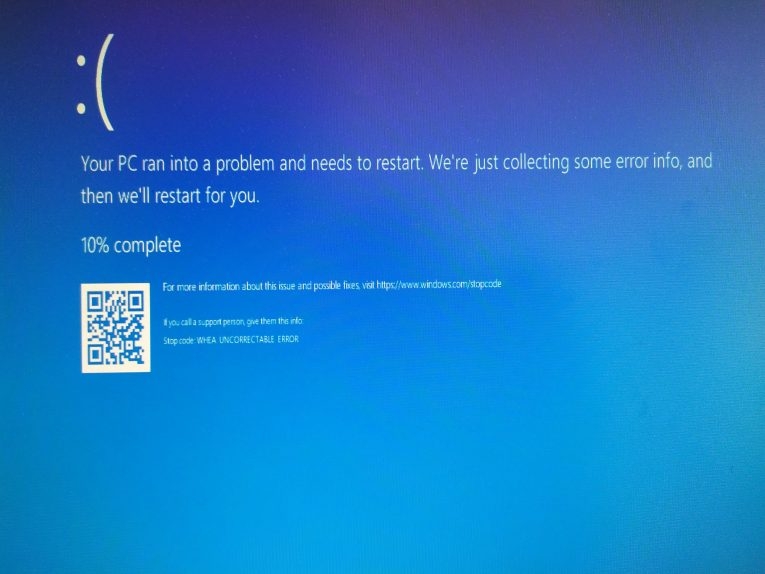 lỗi WHEA_UNCORRECTABLE_ERROR 1