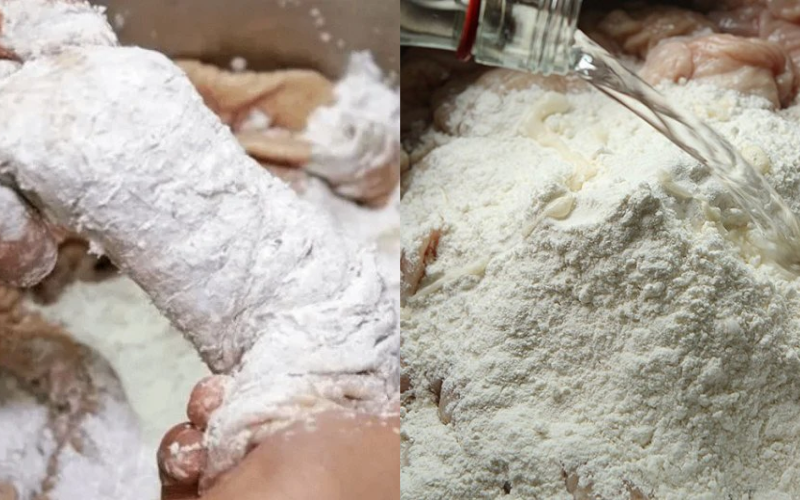 Dùng bột mì để làm sạch lòng già