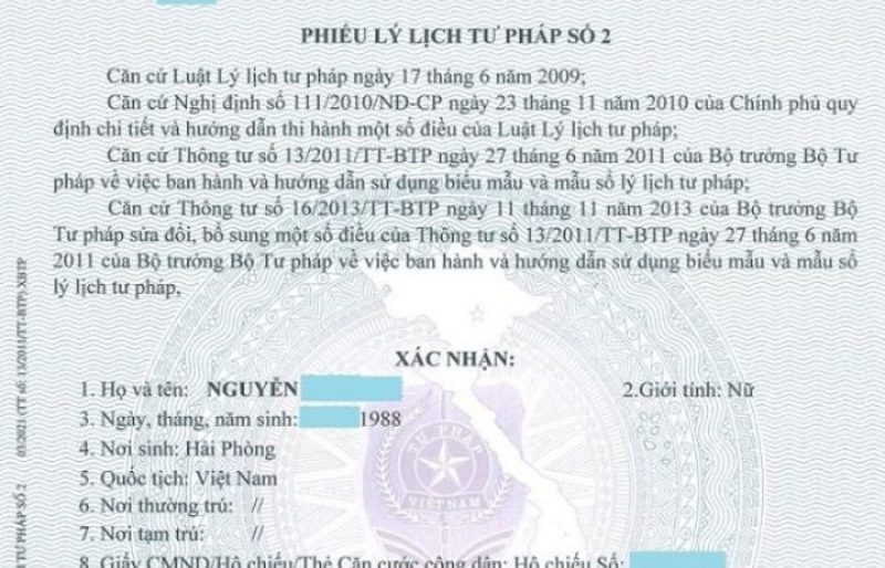 Lý lịch tư pháp số 2 là gì 2