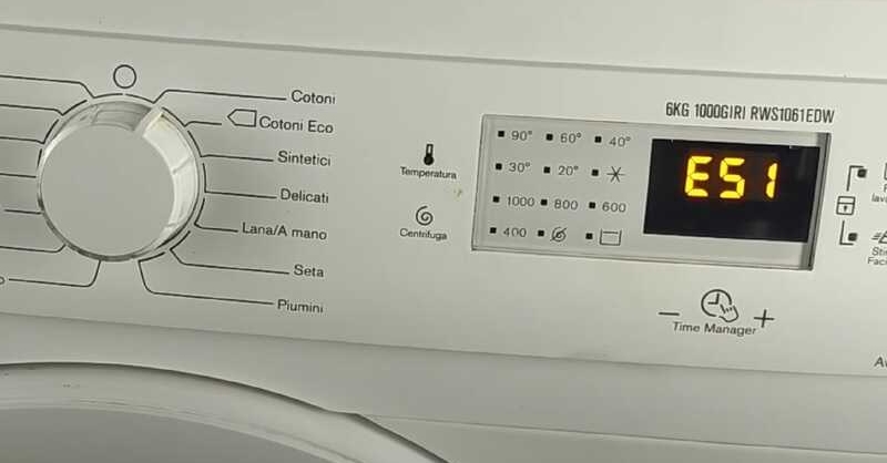 mã lỗi máy giặt Electrolux cửa ngang Inverter 5