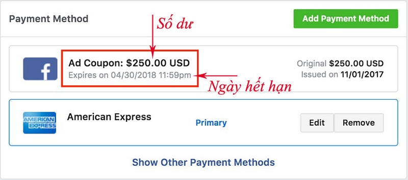 Mã tín dụng quảng cáo Facebook là gì 3