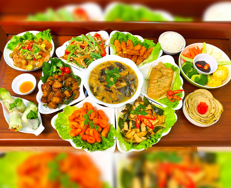 m&acirc;m cỗ chay đẹp 7