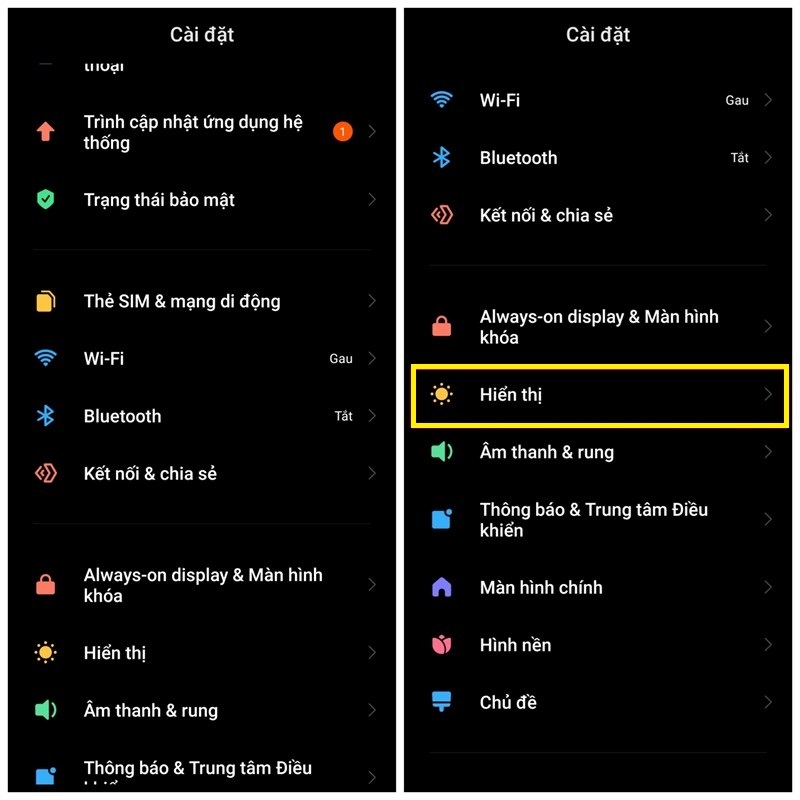 màn hình xiaomi bị ám vàng 3