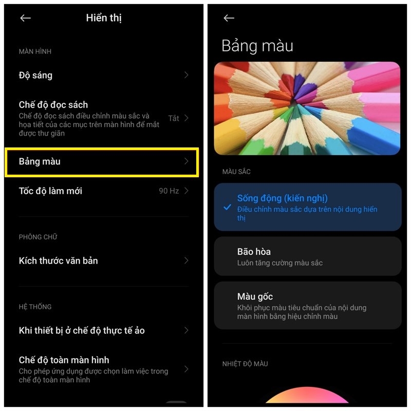 màn hình xiaomi bị ám vàng 4
