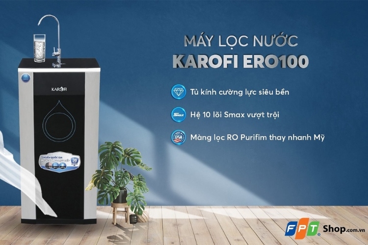 Máy lọc nước R.O Hydrogen Karofi 10 lõi ERO100