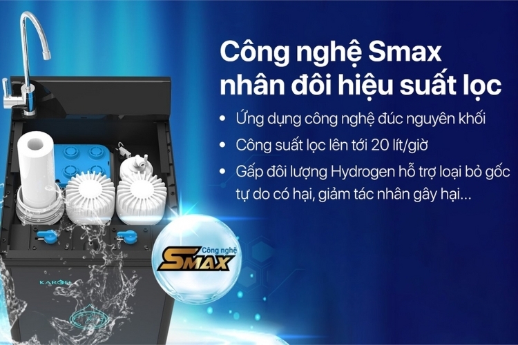 Máy lọc nước R.O Hydrogen Karofi 10 lõi KAQ-P95
