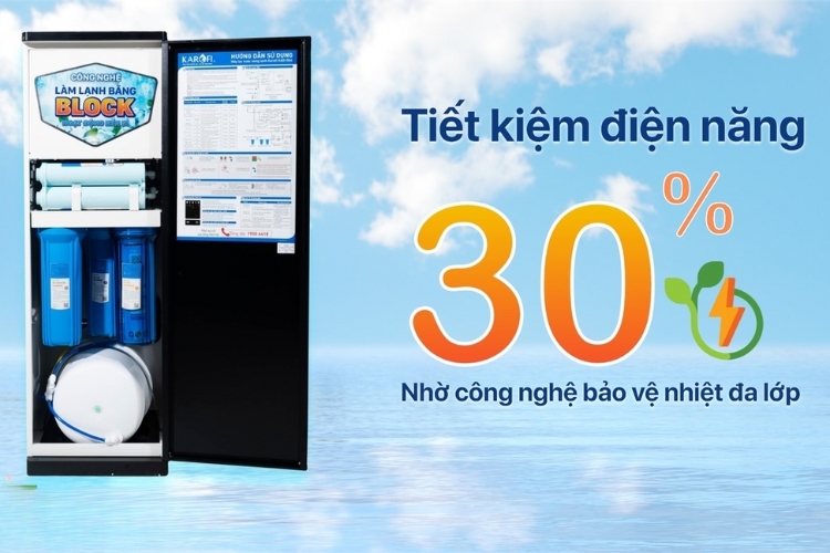 Máy lọc nước nóng lạnh RO Karofi 11 lõi KAD-D66