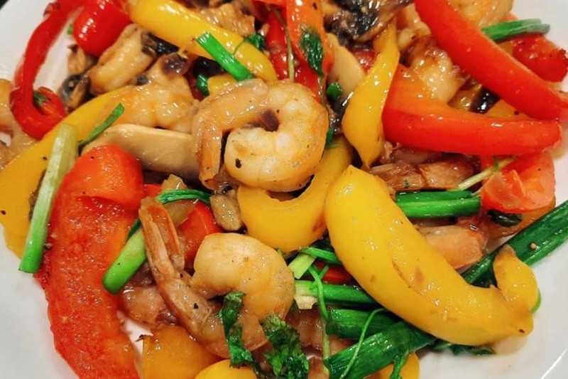 măng tây xào với tôm 8