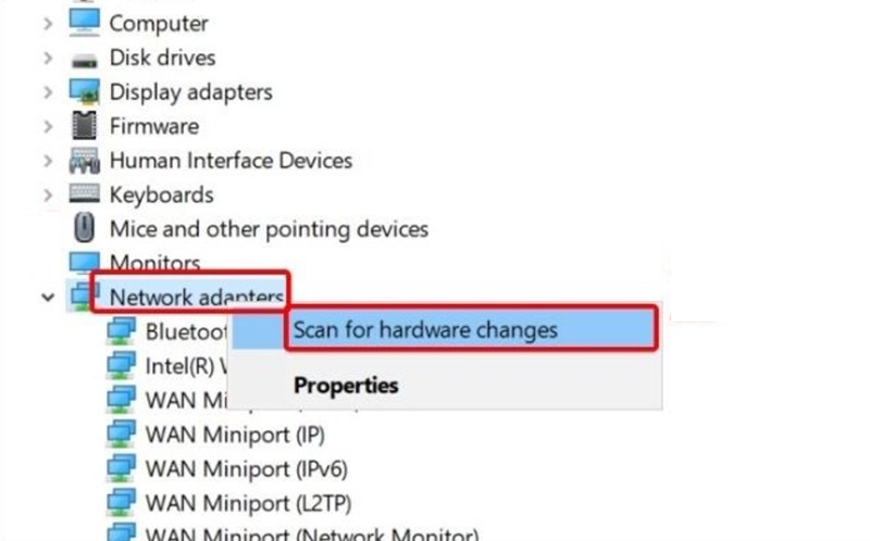 Mất biểu tượng Wi-Fi trong Network Connection (Hình 12)