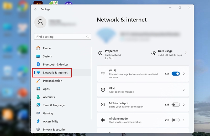 Mất biểu tượng Wi-Fi trong Network Connection (Hình 7)