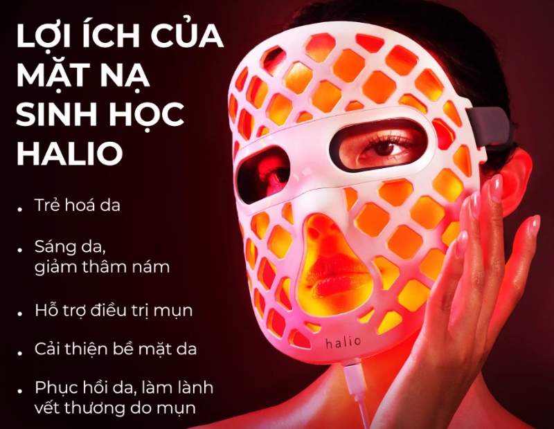 Mặt nạ ánh sáng sinh học Halio PureGlow Ultralite Silicone LED - hình 8