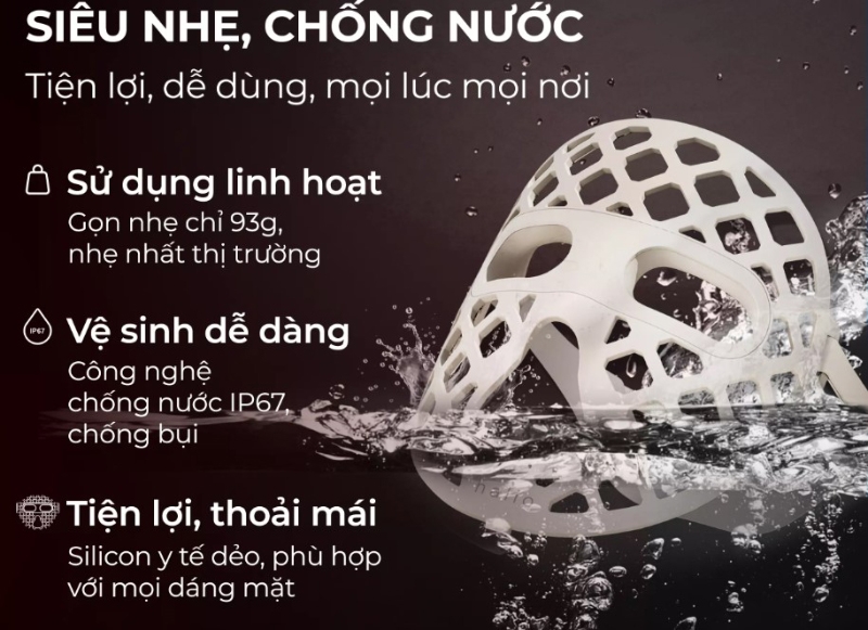 Mặt nạ ánh sáng sinh học Halio PureGlow Ultralite Silicone LED - hình 3