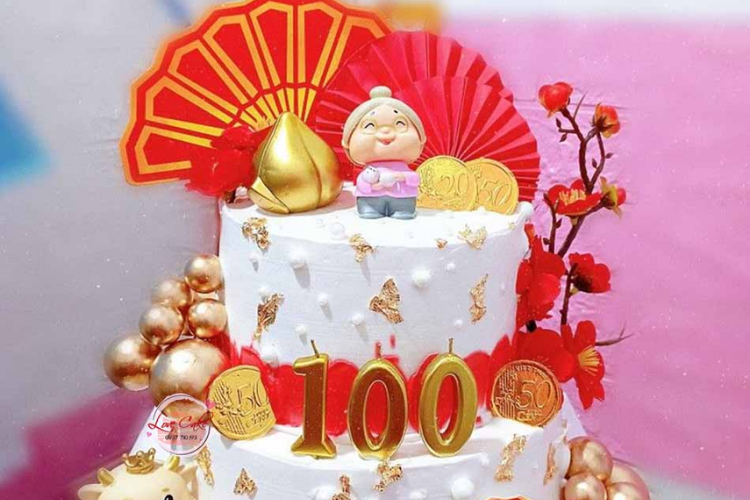 mẫu bánh kem mừng thọ bà 2