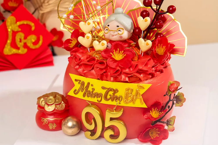 mẫu bánh kem mừng thọ bà 4