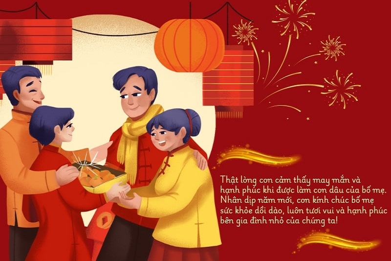 Mẫu lời chúc Tết 2025 bố mẹ ảnh 4